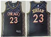 Bulls 23 Michael Jordan Black 2021 City Edition Nike Swingman Jersey,baseball caps,new era cap wholesale,wholesale hats